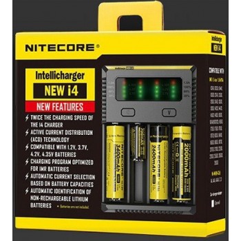 Chargeur Batteries et Accus Nitecore NEW i4 | Création Vap