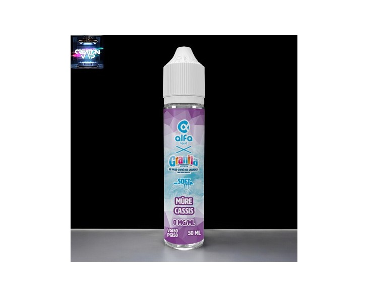 Prêt à vaper Mûre Cassis E-liquide Granita Alfaliquid 50Ml | Création Vap