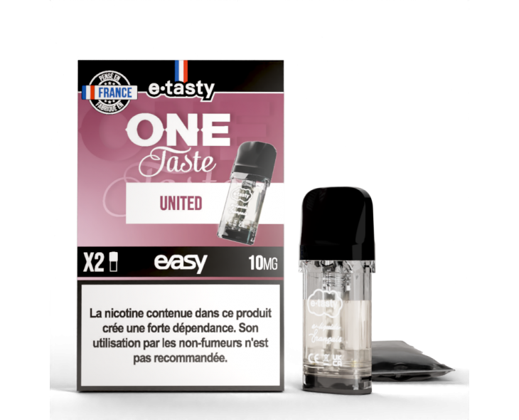 Cartouche United One Taste Pod Easy E.Tasty X2 | Création Vap